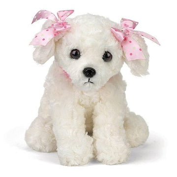 FAIRE - Bearington Plush Animals Sassy the White Poodle Mix Puppy Dog by Bearington Collection